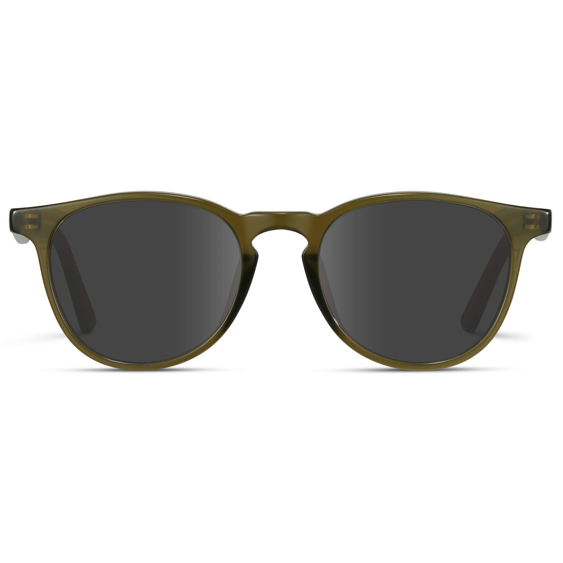 Saguaro Green / Grey Lens || Round Sunglasses with Green Frame and Grey Lenses