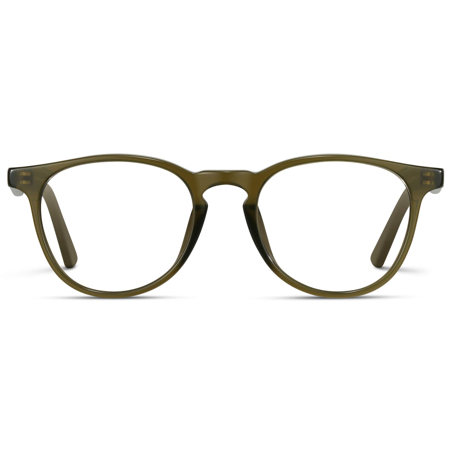 Saguaro Green || Round Eyeglasses with Green Frame and Clear Lenses
