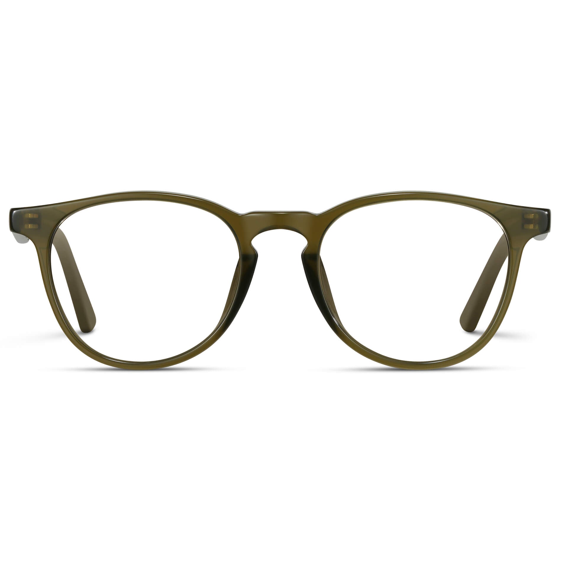 Saguaro Green || Round Eyeglasses with Green Frame and Clear Lenses