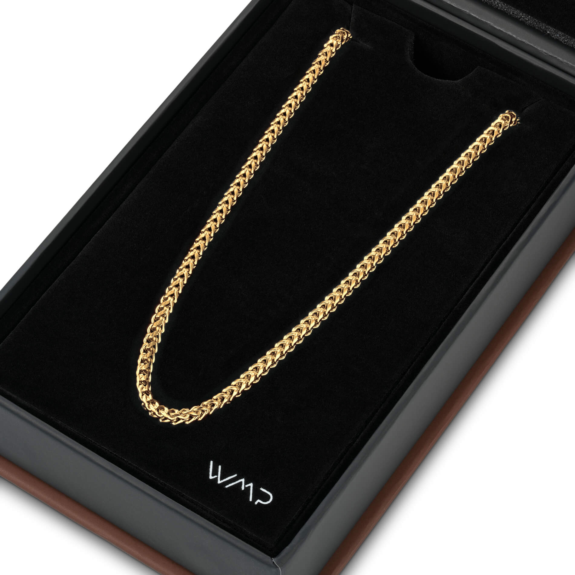Gold / 20" || Gold Block Chain Necklace