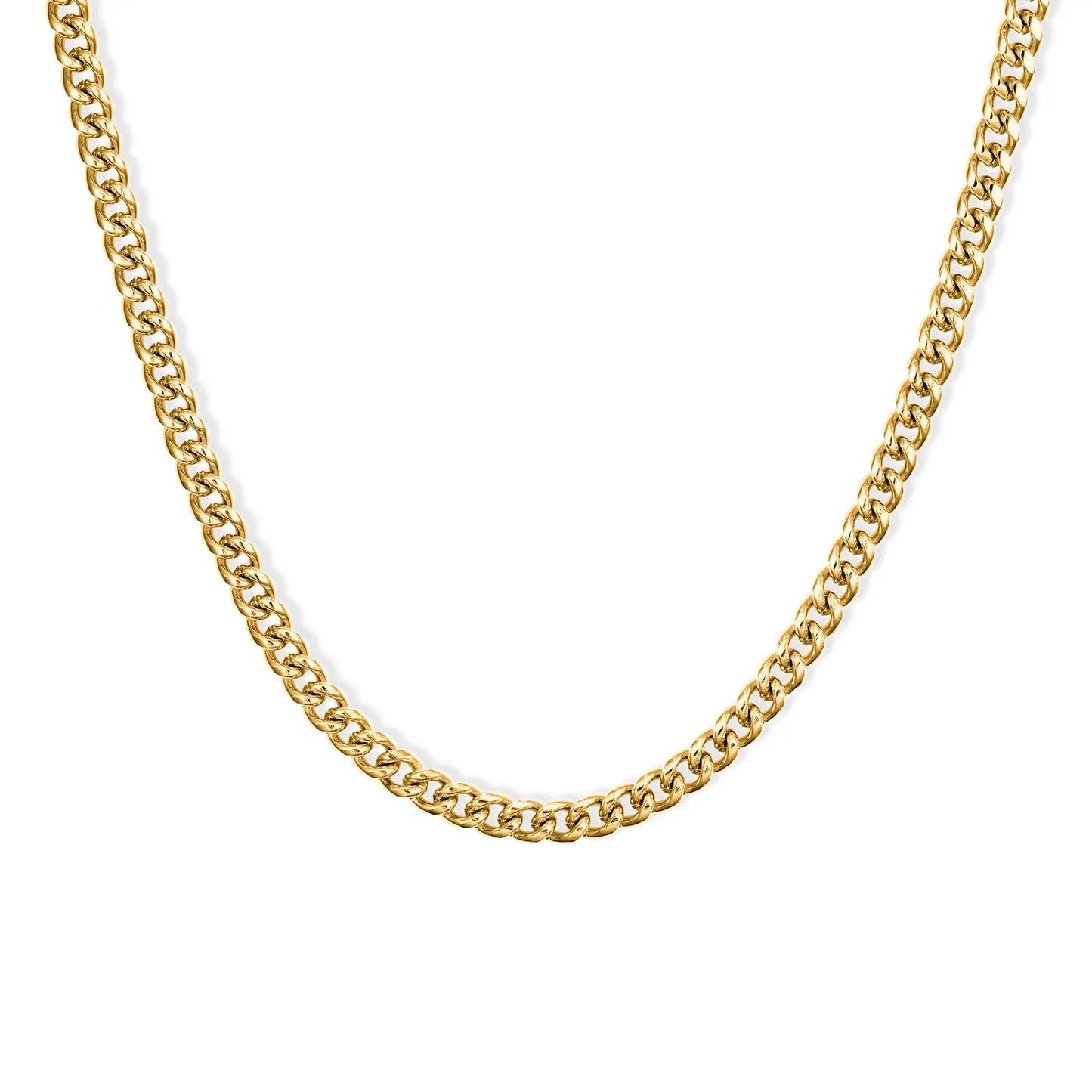 Gold / 20" || Gold Simple Chain Necklace on a white background