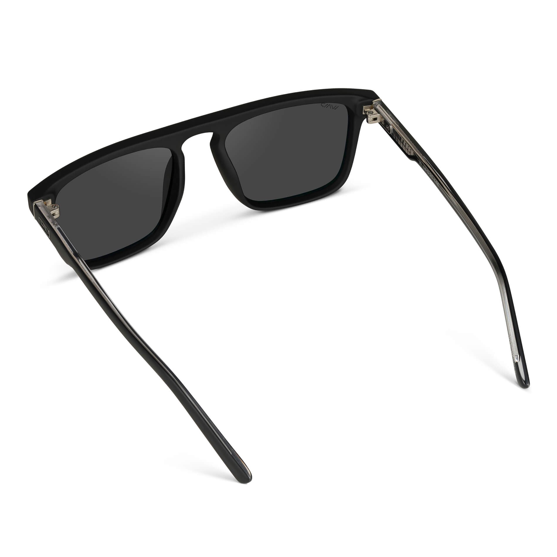 Matte Black / Black Lens || Black Square Sunglasses with Black Lenses