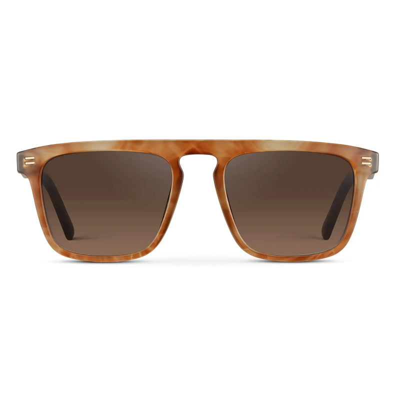 Sawyer | Polarized - Frosted Oakwood Brown / Brown Gradient Lens