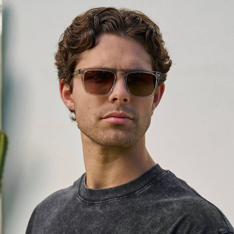 Sawyer | Polarized - Ice Grey / Brown Gold Gradient Lens