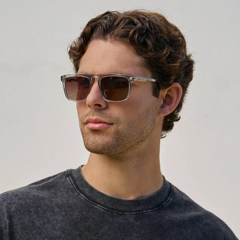 Sawyer | Polarized - Ice Grey / Brown Gold Gradient Lens