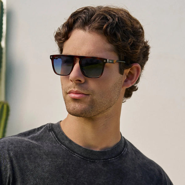 Sawyer | Polarized - Brown Tortoise / Blue Gradient Lens