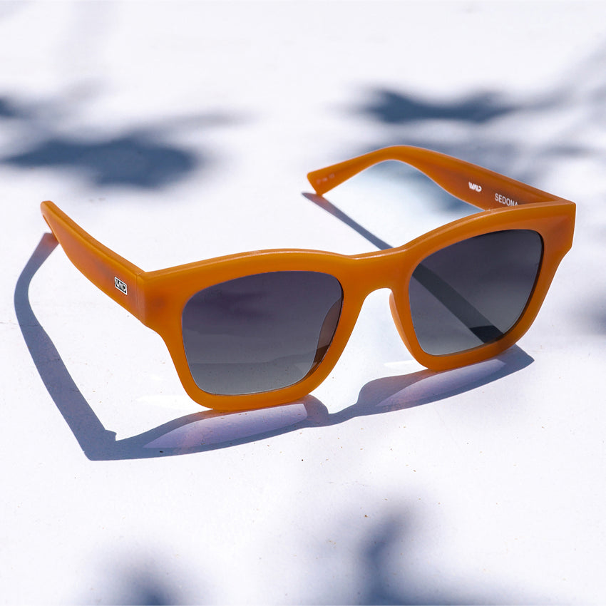 Canyon Sunset / Black Gradient Lens || Women's Canyon Sunset Square Cat Eye Shape Affordable Polarized Sunglasses with Black Gradient Lenses