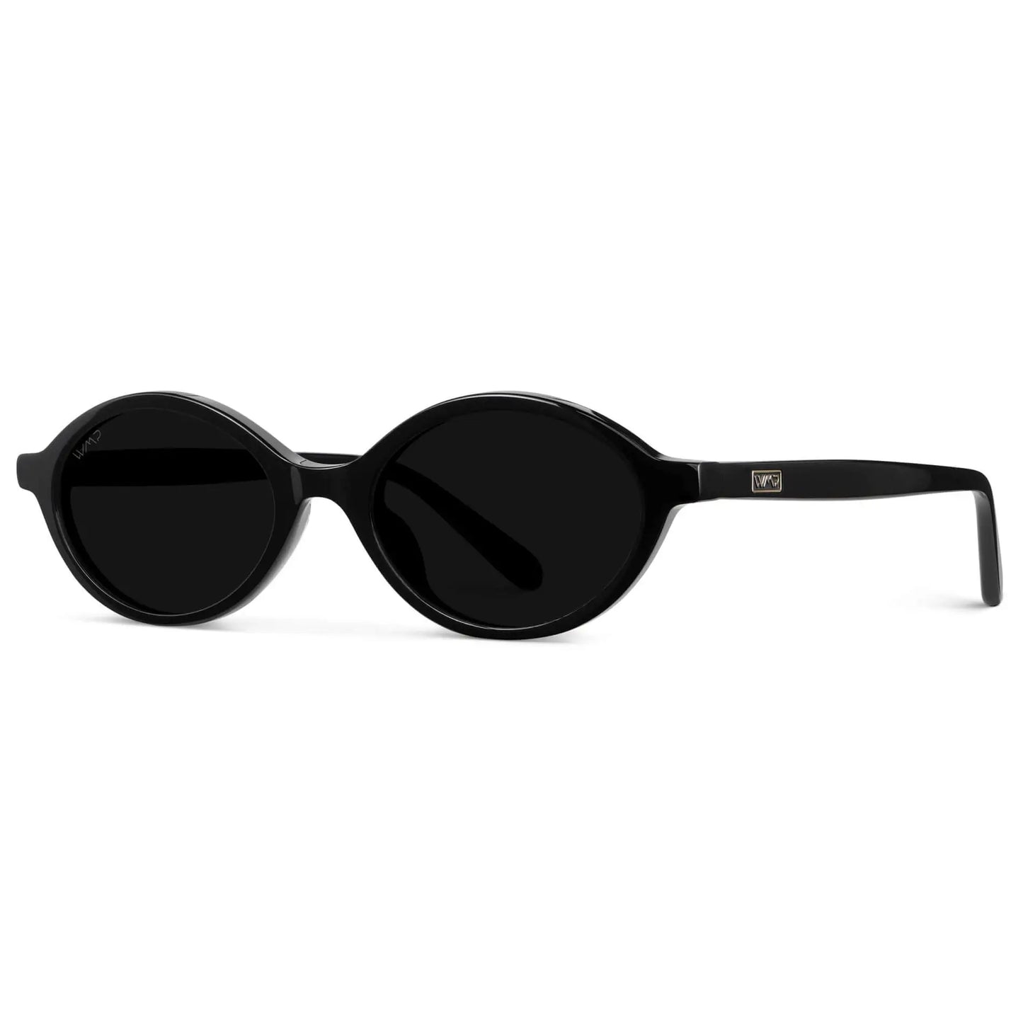Black / Triple Black Lens || Women's Non-Polarized Anti-Reflective Sunglasses with Black Acetate Frame and Triple Black Lens