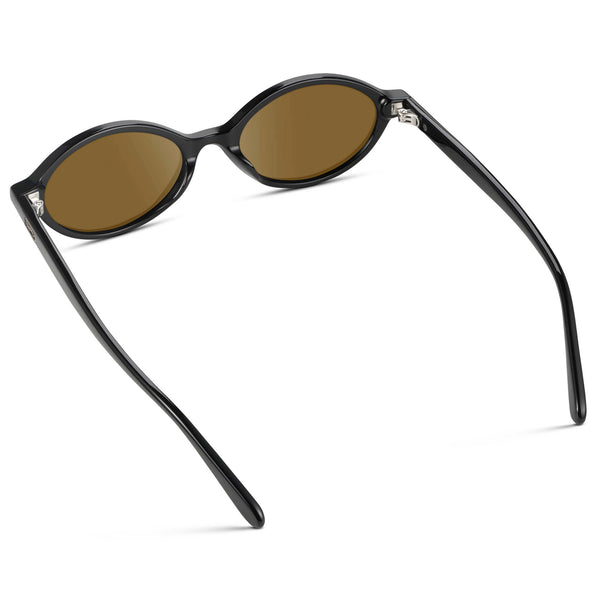Selene | Prescription Sunglasses - Black / Amber