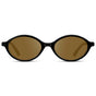 Black / Amber || Women's Prescription Sunglasses with Black Acetate Frame and Amber Lens on a white background