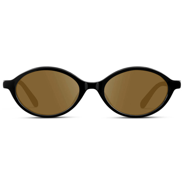 Selene | Prescription Sunglasses - Black / Amber