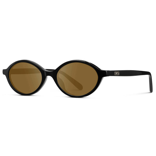 Selene | Prescription Sunglasses - Black / Amber