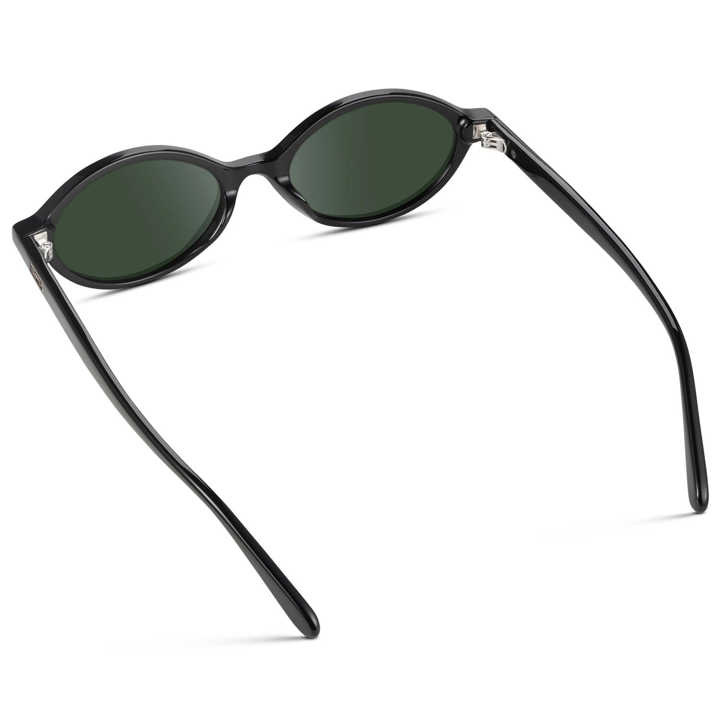 Black / G15 || Women's Prescription Sunglasses with Black Acetate Frame and Green Lens