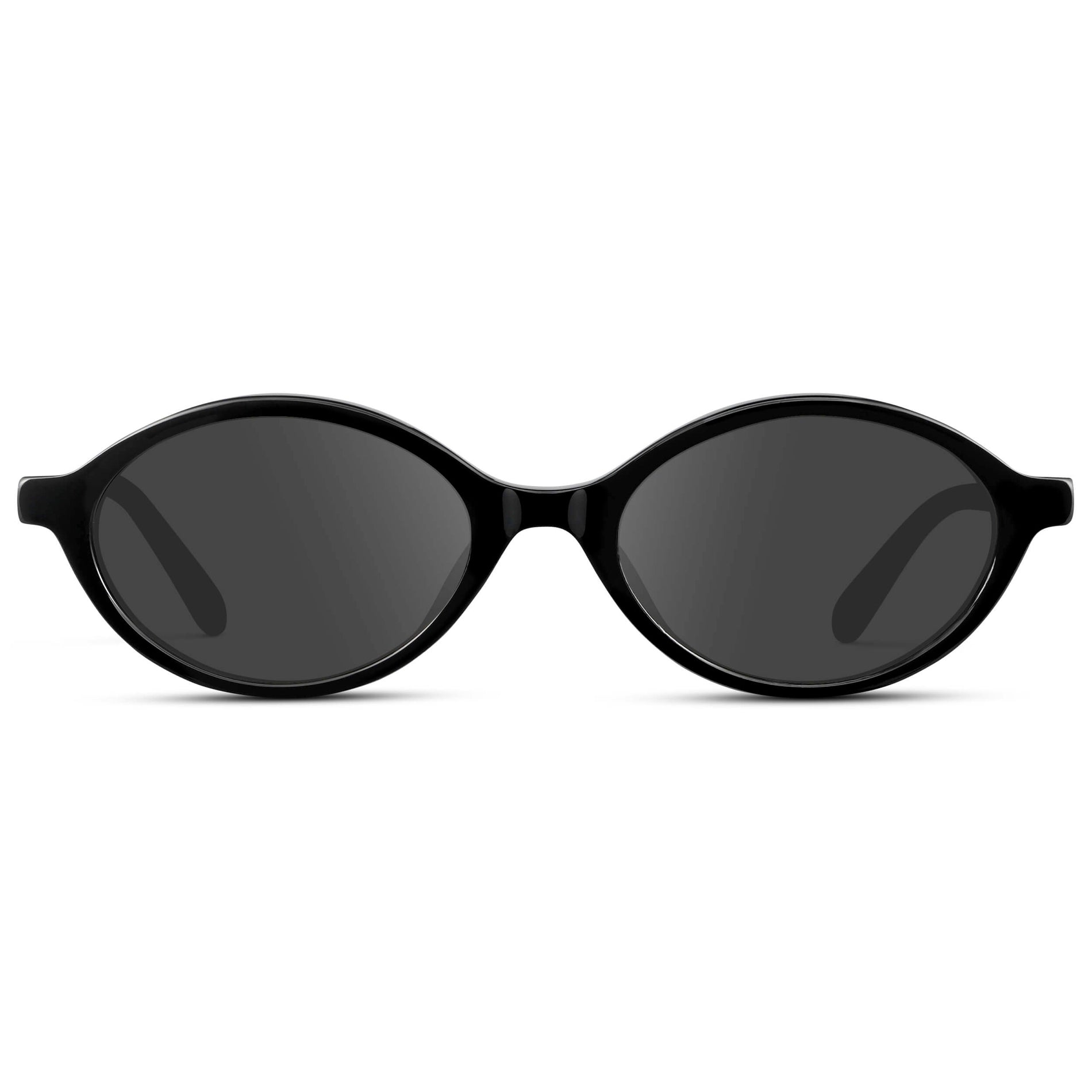 Black / Grey || Women's Prescription Sunglasses with Black Acetate Frame and Grey Lens