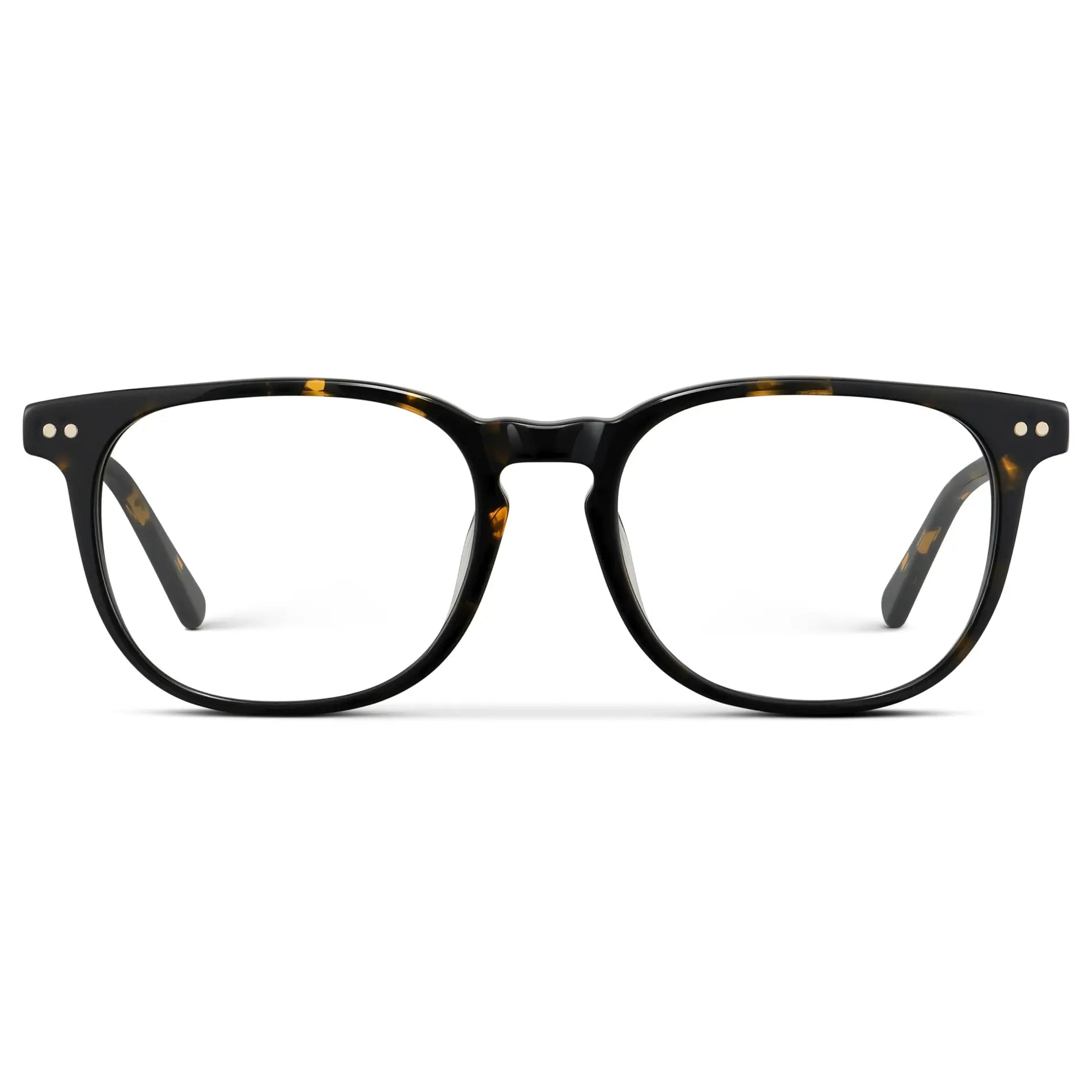 Obsidian Gold Tortoise || Men's Rectangular Blue Light blocking glasses with Obsidian Gold Tortoise acetate frame