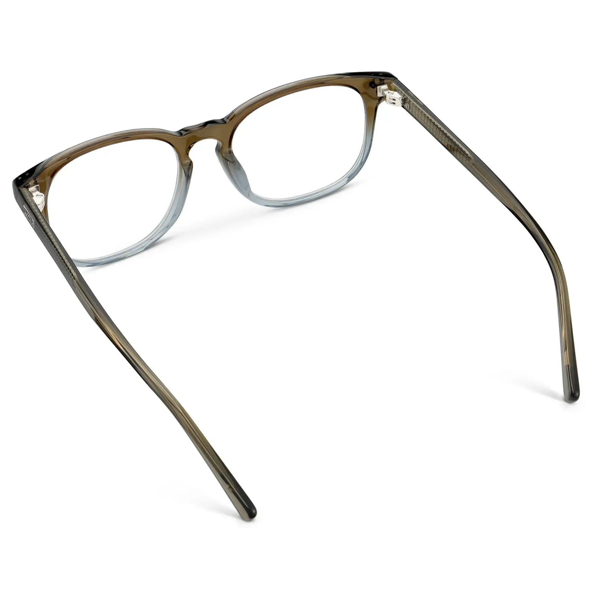 Arctic Forest Green || Men's Rectangular Prescription Eyeglasses with Arctic Forest Green Acetate Frame and Clear Lens