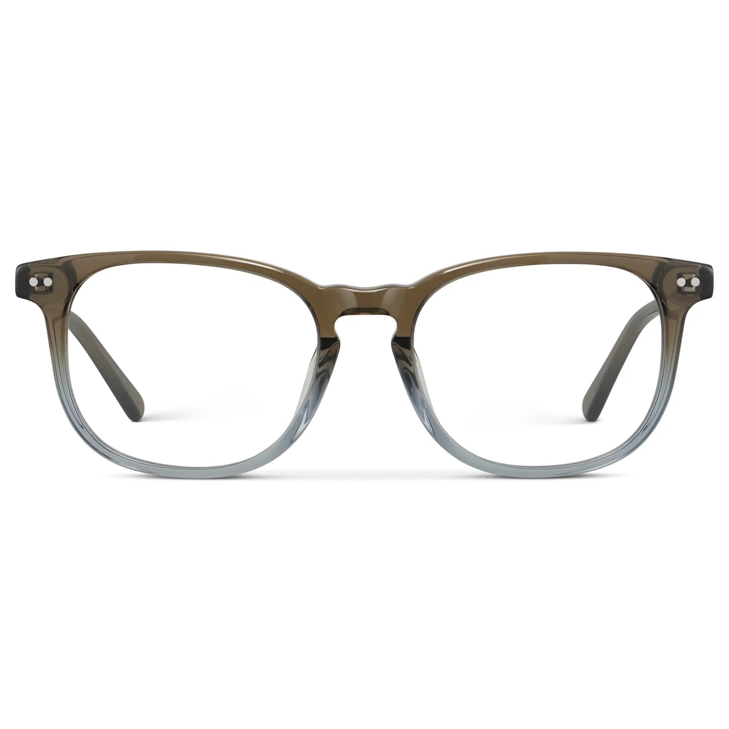 Arctic Forest Green || Men's rectangular blue light blocking glasses with Arctic Forest Green acetate frame