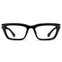 Black || Women's Cat Eye Prescription Eyeglasses with Black Frame and Clear Lenses on a white background