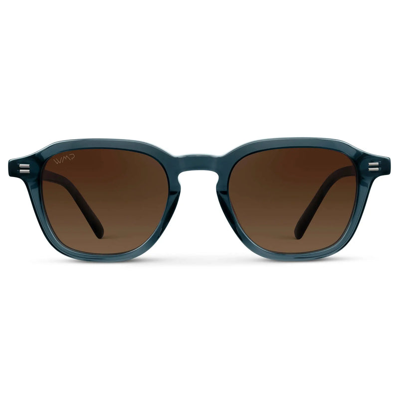 Silas | Polarized - Crystal Steel Blue / Brown Gold Gradient Lens