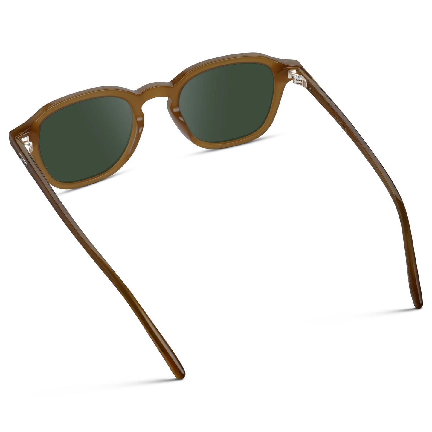 Dune Brown / G15 || Men's Geometric Square Prescription Sunglasses with Dune Brown Acetate Frame and Green Lens