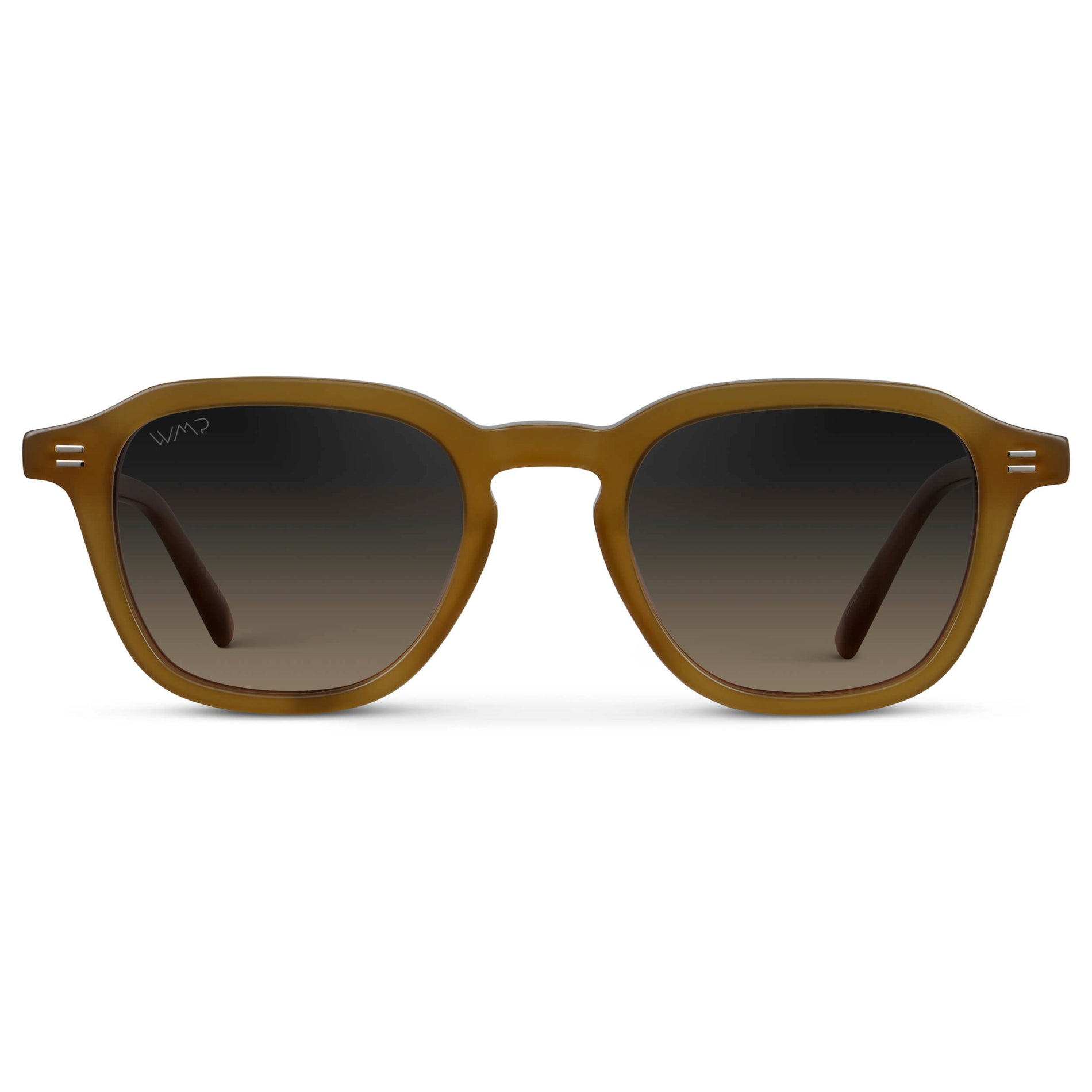 Dune Brown / Grey Brown Gradient Lens || Men's Geometric Square Sunglasses with Dune Brown Acetate Frame and Grey Brown Gradient Polarized Lens