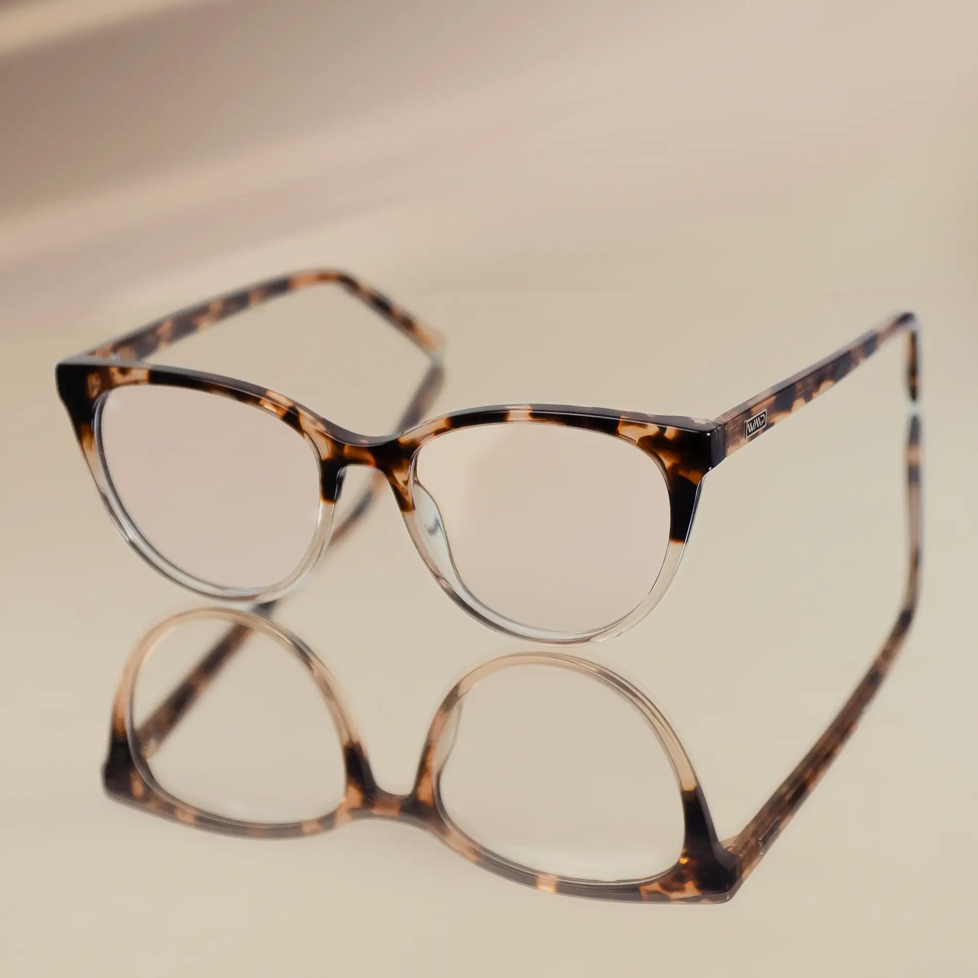 Crystal Brown Tortoise || Brown Cateye Frame Blue Light Blocking Glasses for Computer Use
