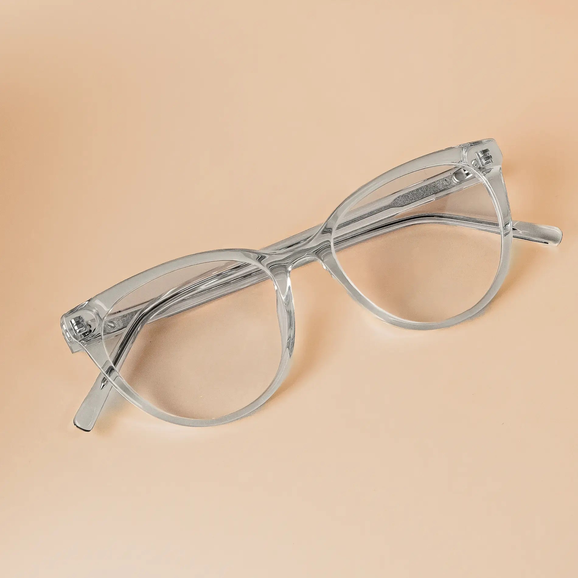 Glossy Clear || Clear Cateye Frame Blue Light Blocking Glasses for Computer Use