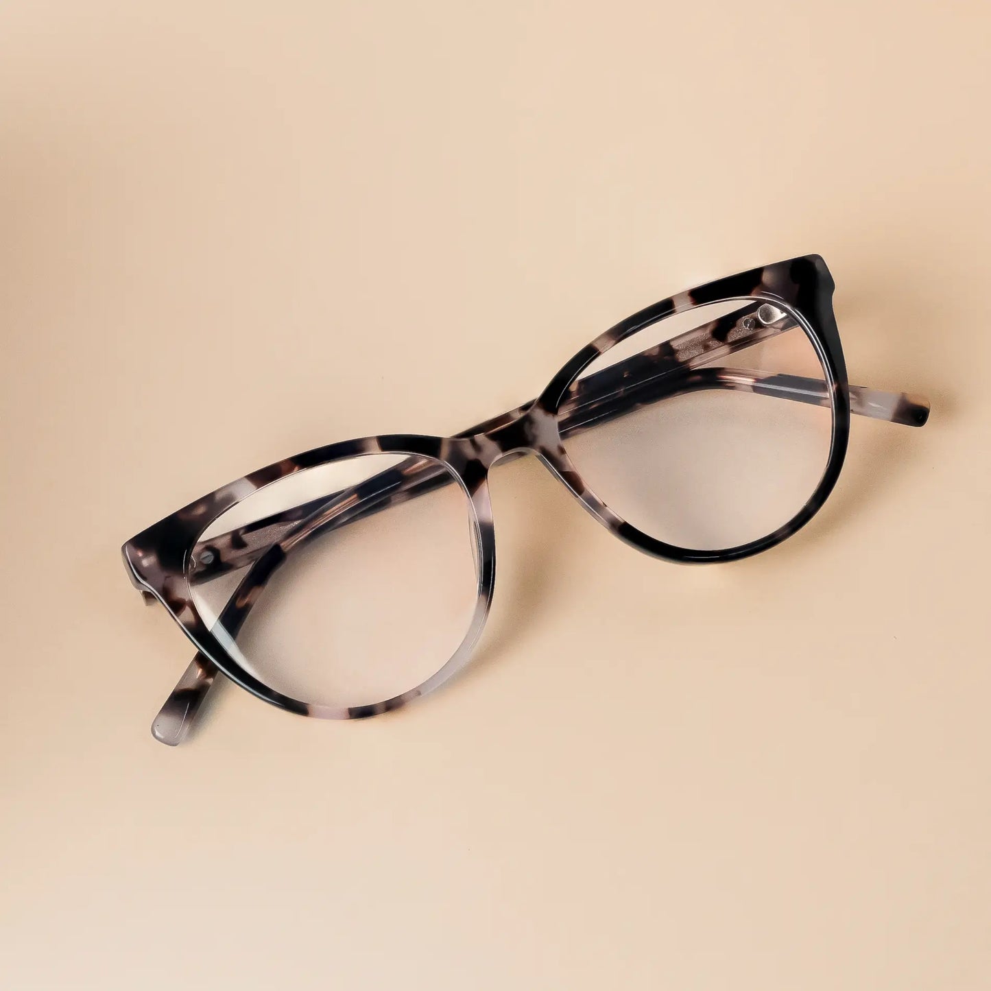 Pink Tortoise || Tortoise Cateye Frame Blue Light Blocking Glasses for Computer Use