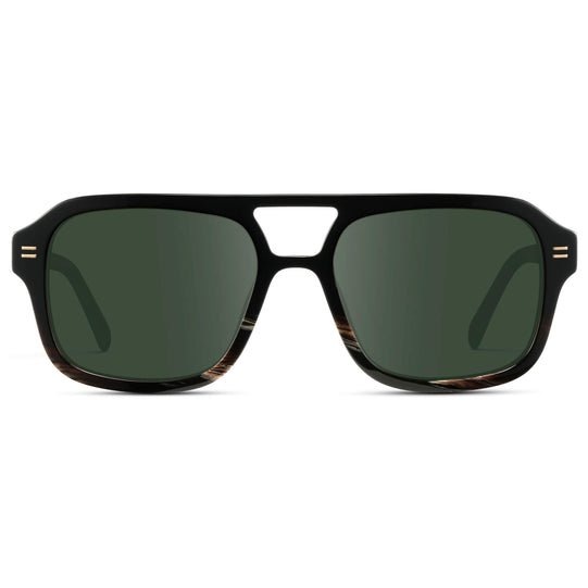 Black Mineral / G15 || Oversized Square Prescription Sunglasses