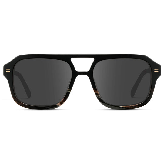 Black Mineral / Grey || Oversized Square Prescription Sunglasses