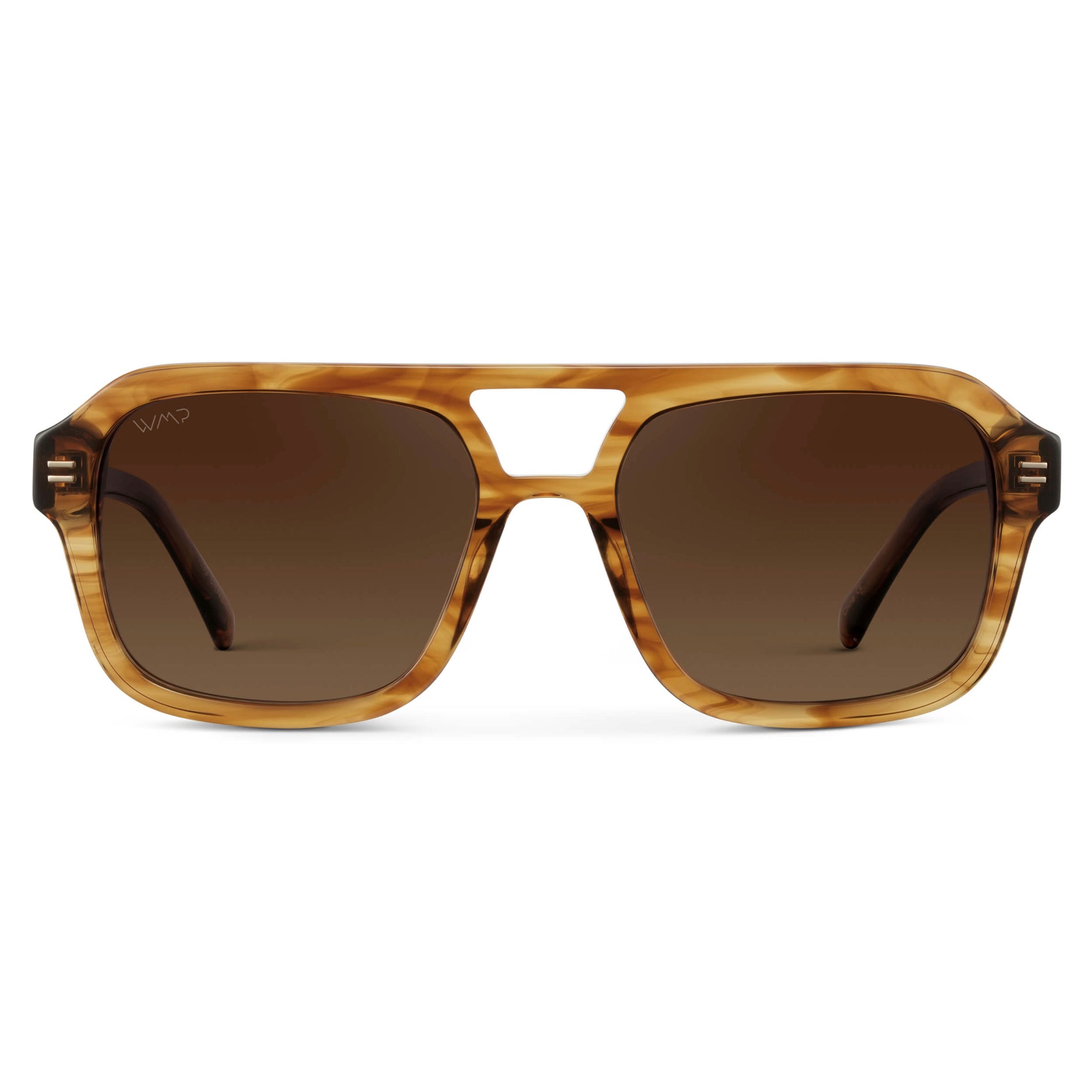 Crystal Brown Grain / Brown Gold Gradient Lens