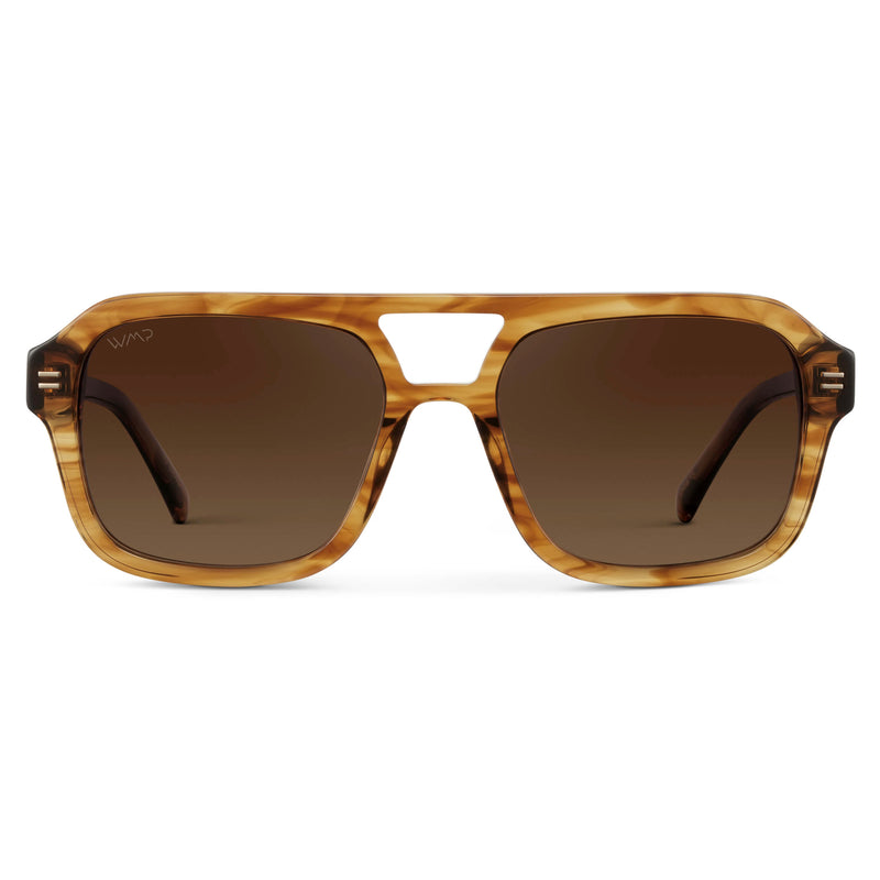 Sydney | Polarized - Crystal Brown Grain / Brown Gold Gradient Lens