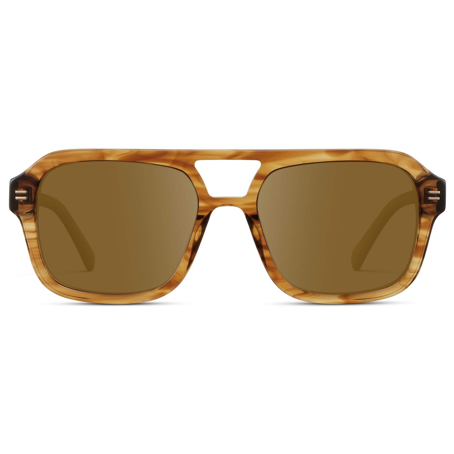 Crystal Brown Grain / Amber || Oversized Square Prescription Sunglasses
