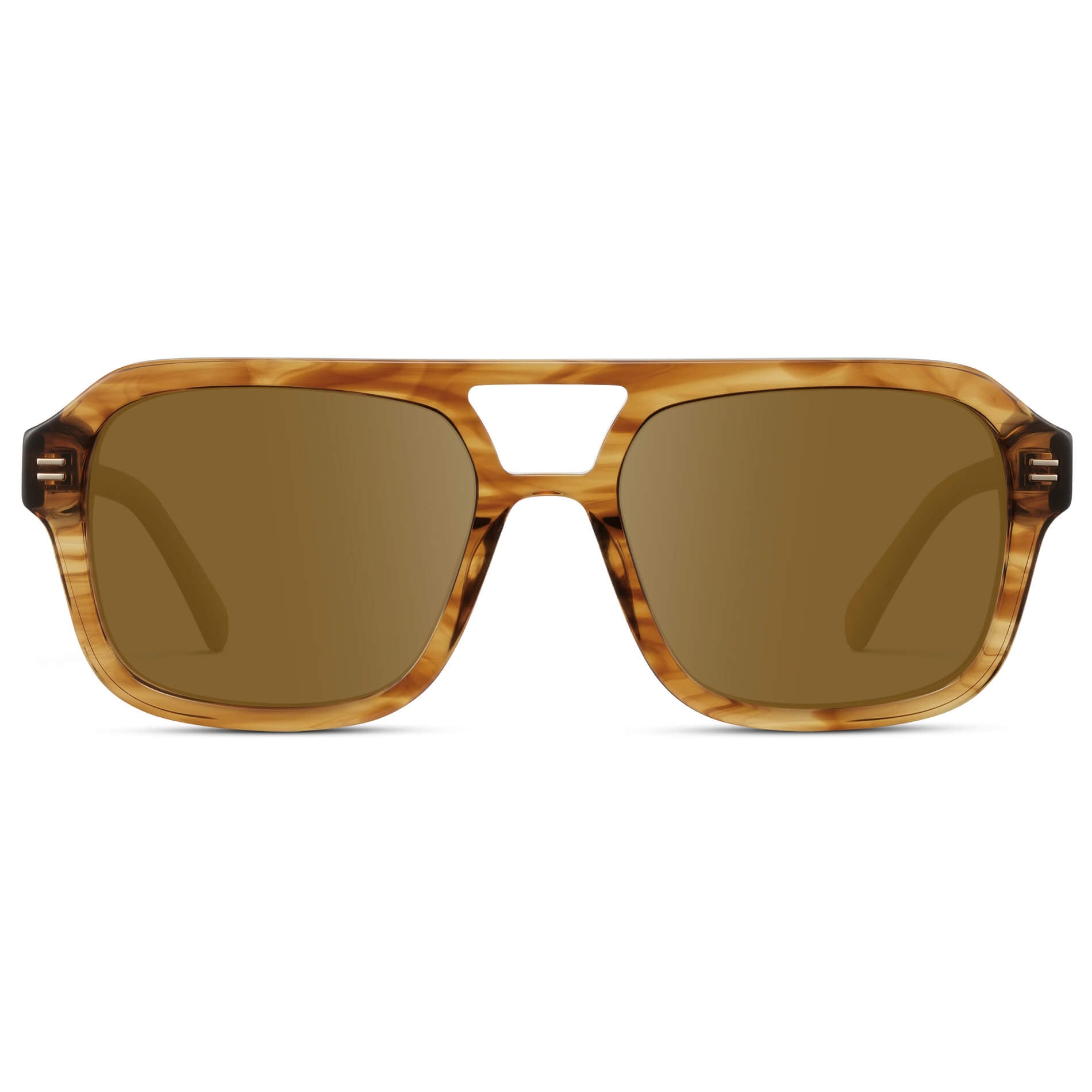 Crystal Brown Grain / Amber || Oversized Square Prescription Sunglasses