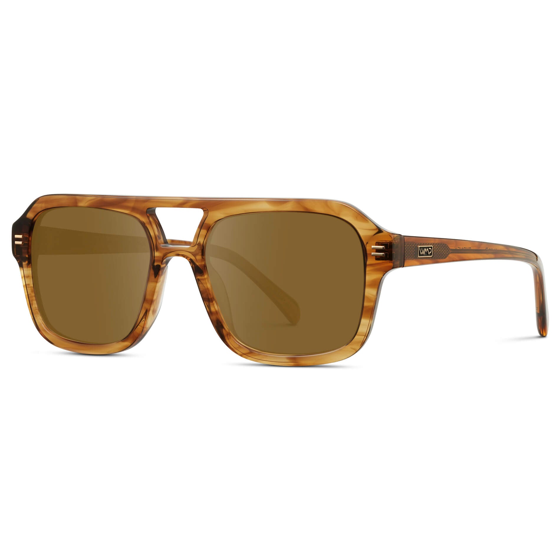 Crystal Brown Grain / Amber || Oversized Square Prescription Sunglasses
