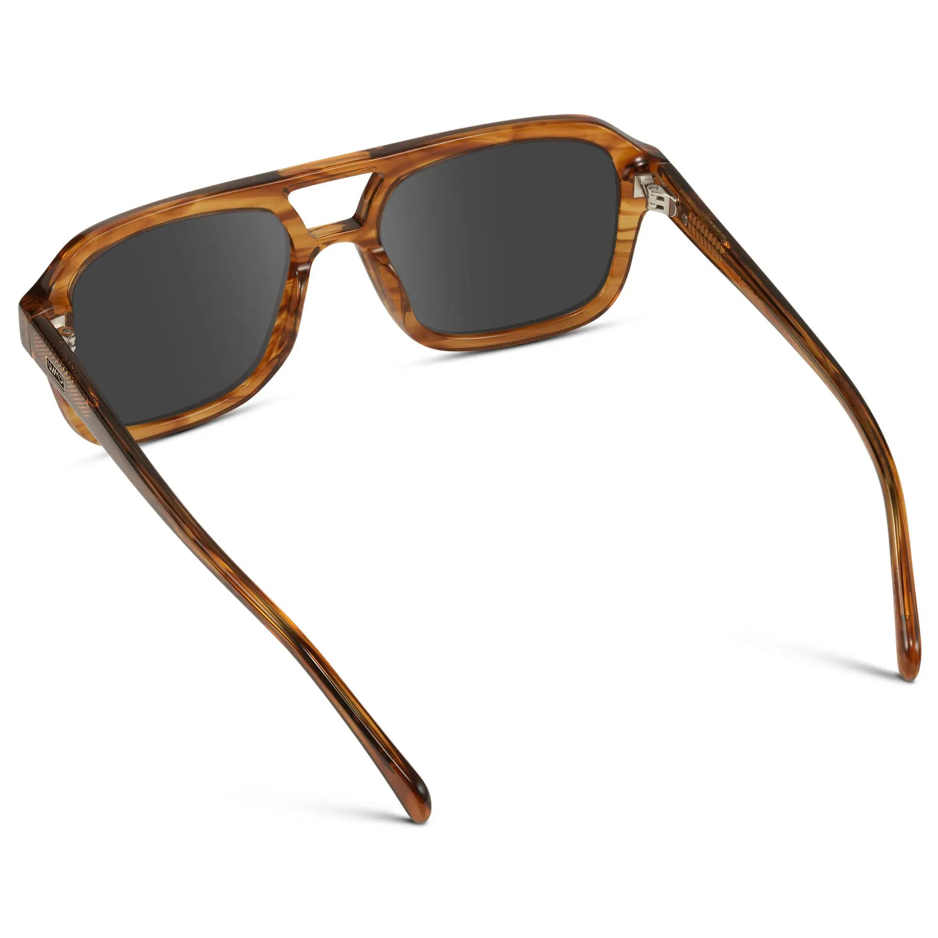 Crystal Brown Grain / Grey || Women's Oversized Square Prescription Sunglasses with Crystal Brown Grain Frame and Grey Lenses on a white background