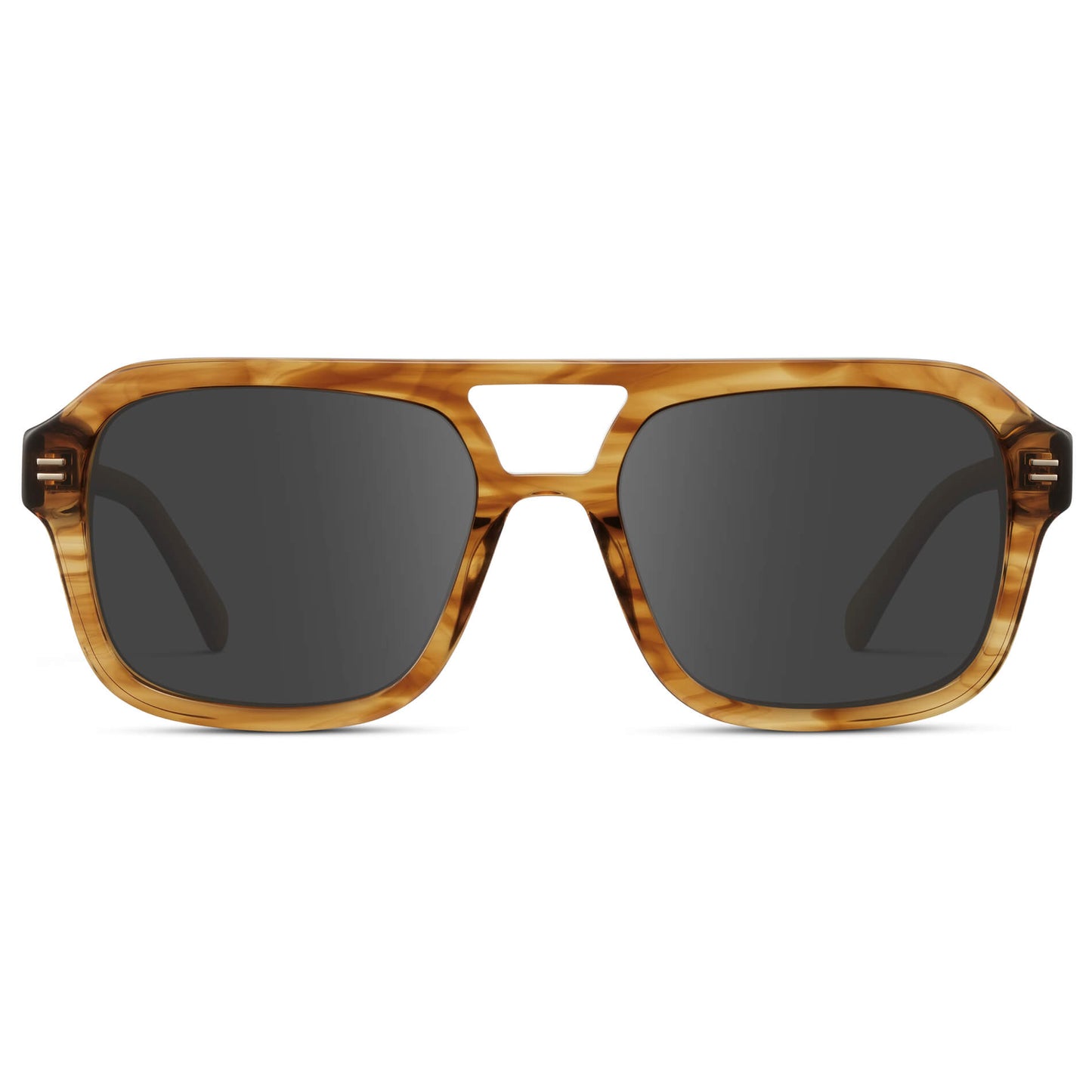 Crystal Brown Grain / Grey || Oversized Square Prescription Sunglasses