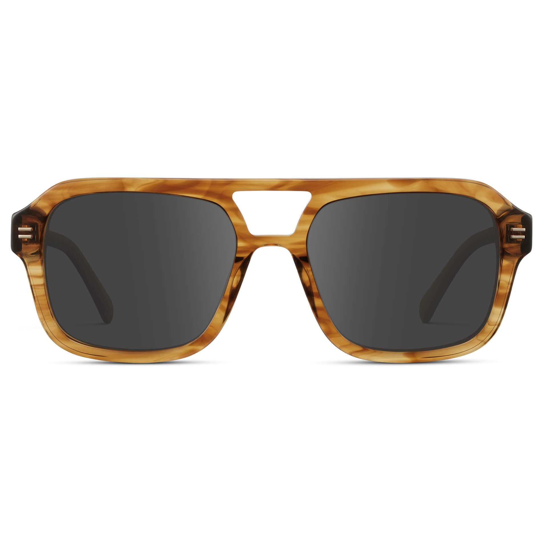 Crystal Brown Grain / Grey || Oversized Square Prescription Sunglasses