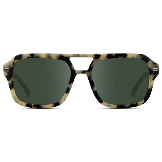 Beige Tortoise / G15 || Oversized Square Prescription Sunglasses