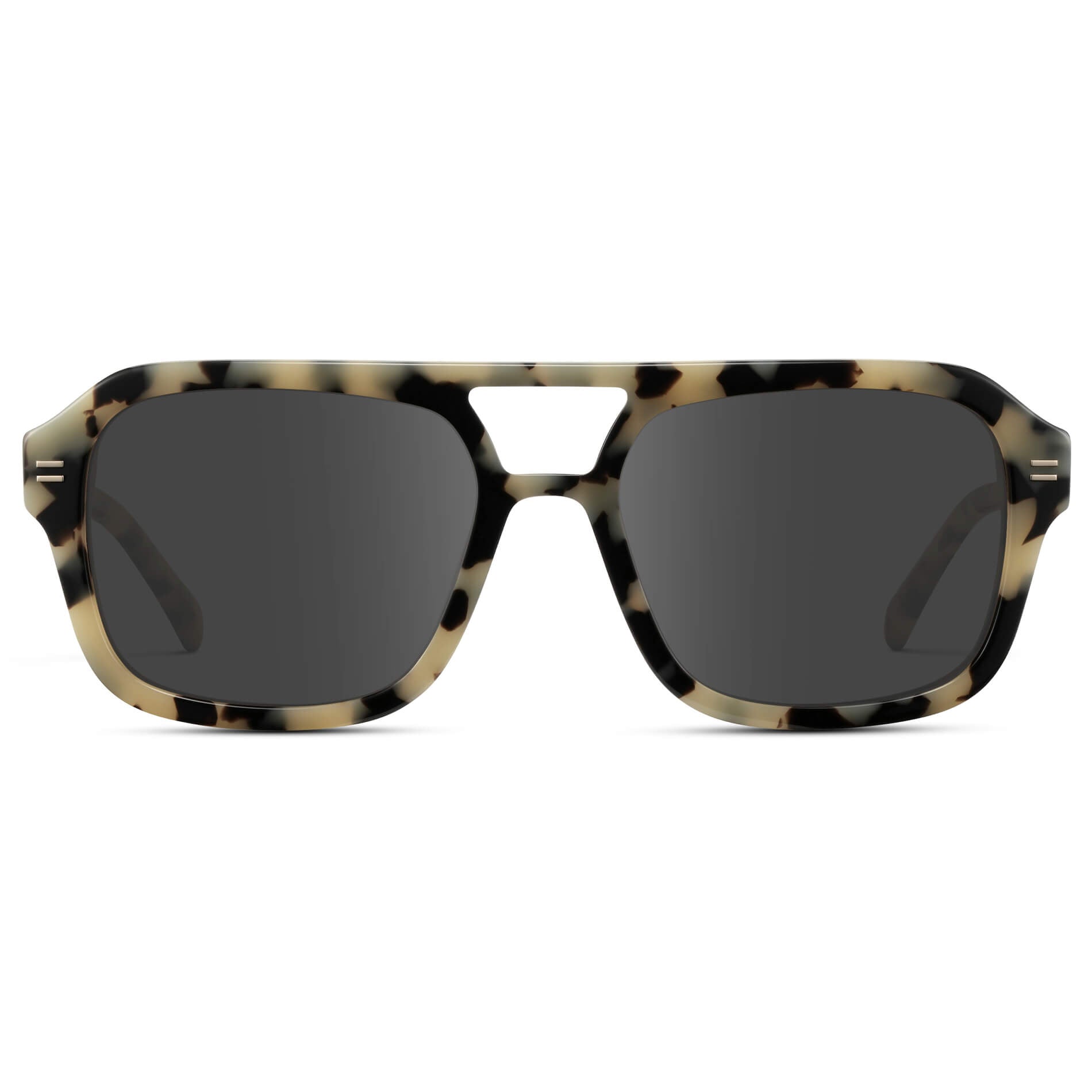 Beige Tortoise / Grey || Oversized Square Prescription Sunglasses
