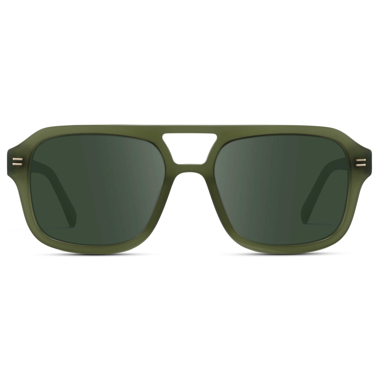 Olive Green / G15 || Oversized Square Prescription Sunglasses
