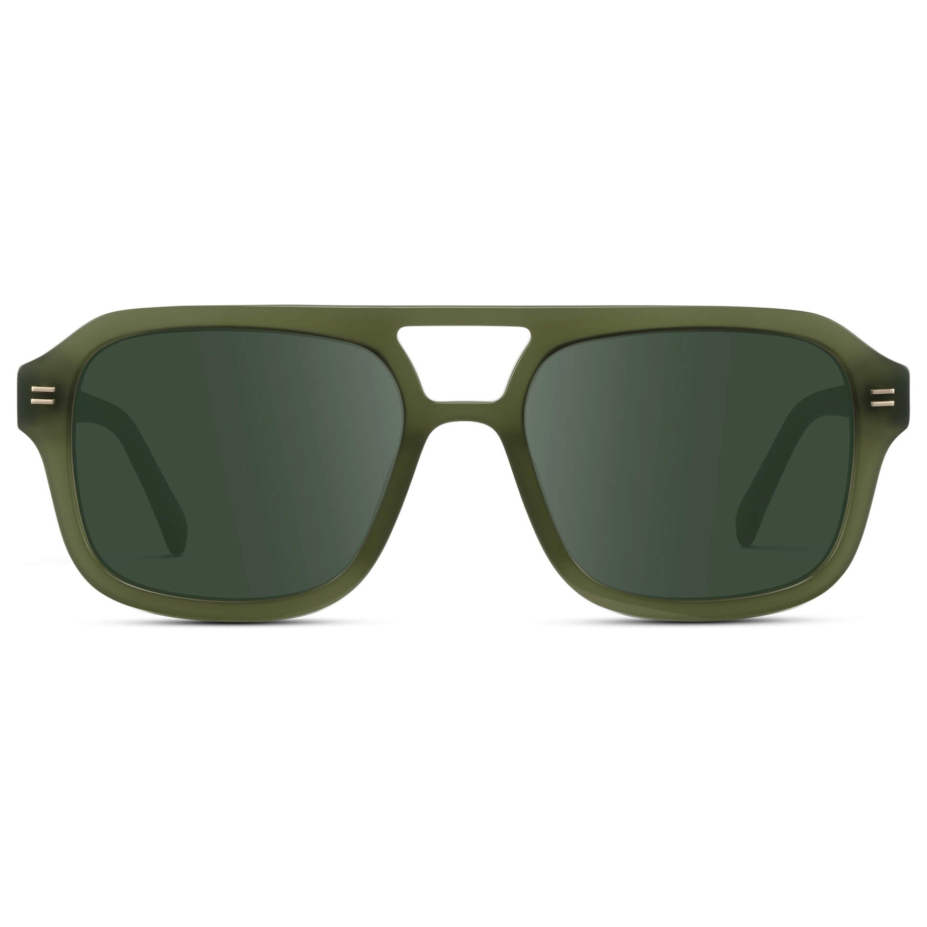 Olive Green / G15 || Oversized Square Prescription Sunglasses