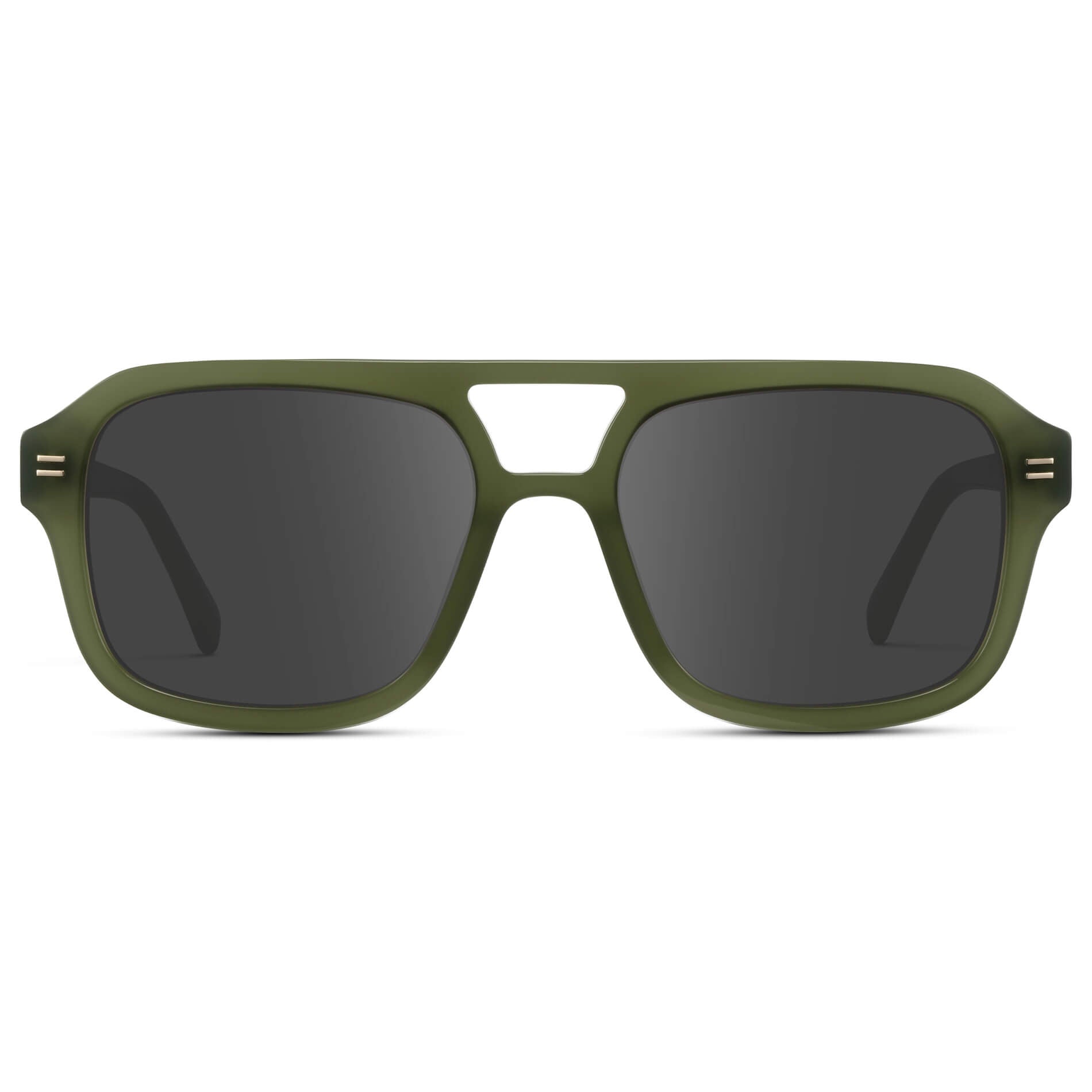 Olive Green / Grey || Oversized Square Prescription Sunglasses