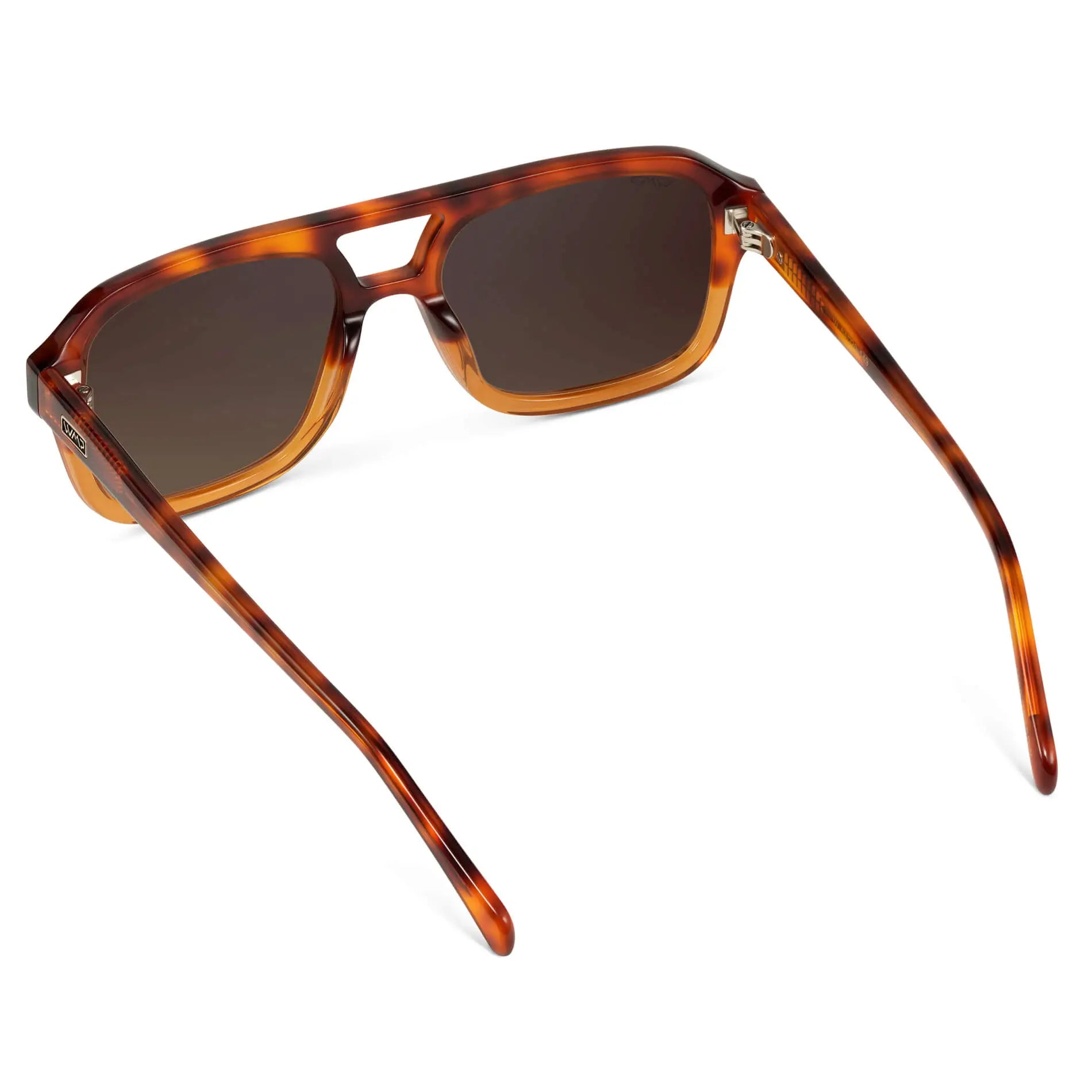 Sunset Tortoise / Dark Beige Gradient Lens || Women's Oversized Square Aviator Sunglasses in Sunset Tortoise with Dark Beige Gradient Lenses