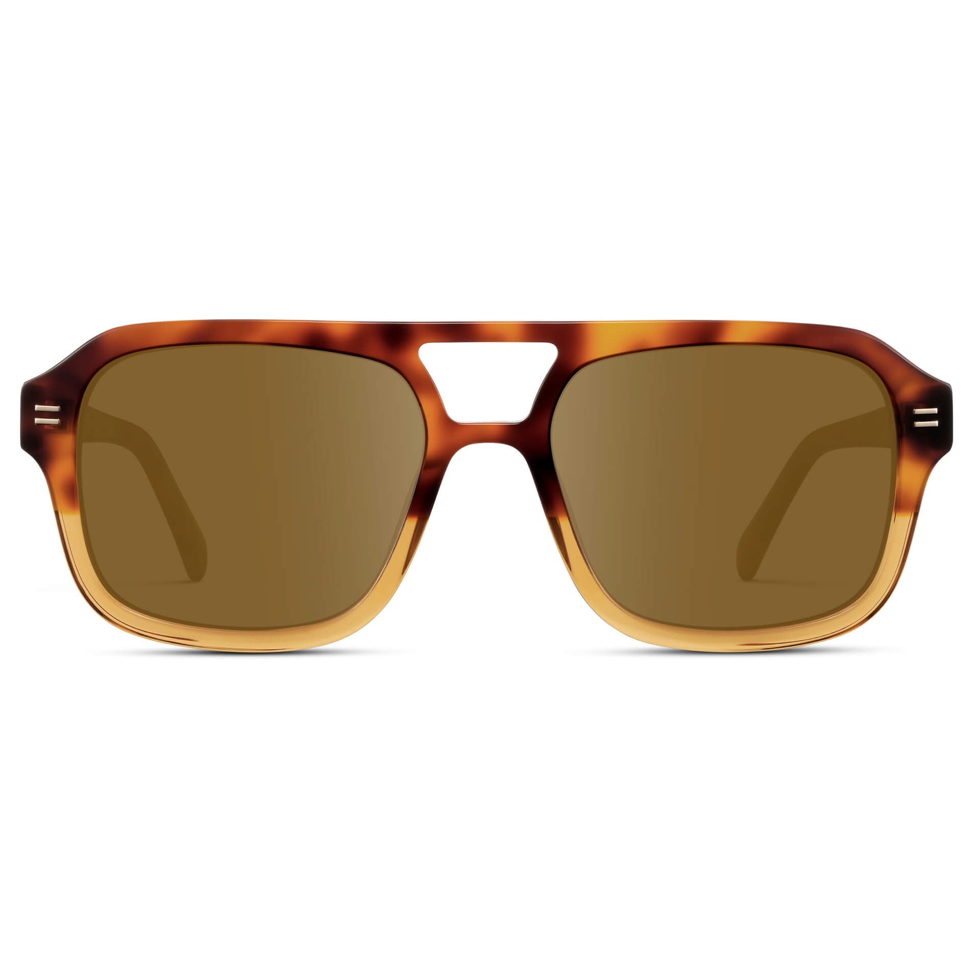 Sunset Tortoise / Amber || Oversized Square Prescription Sunglasses