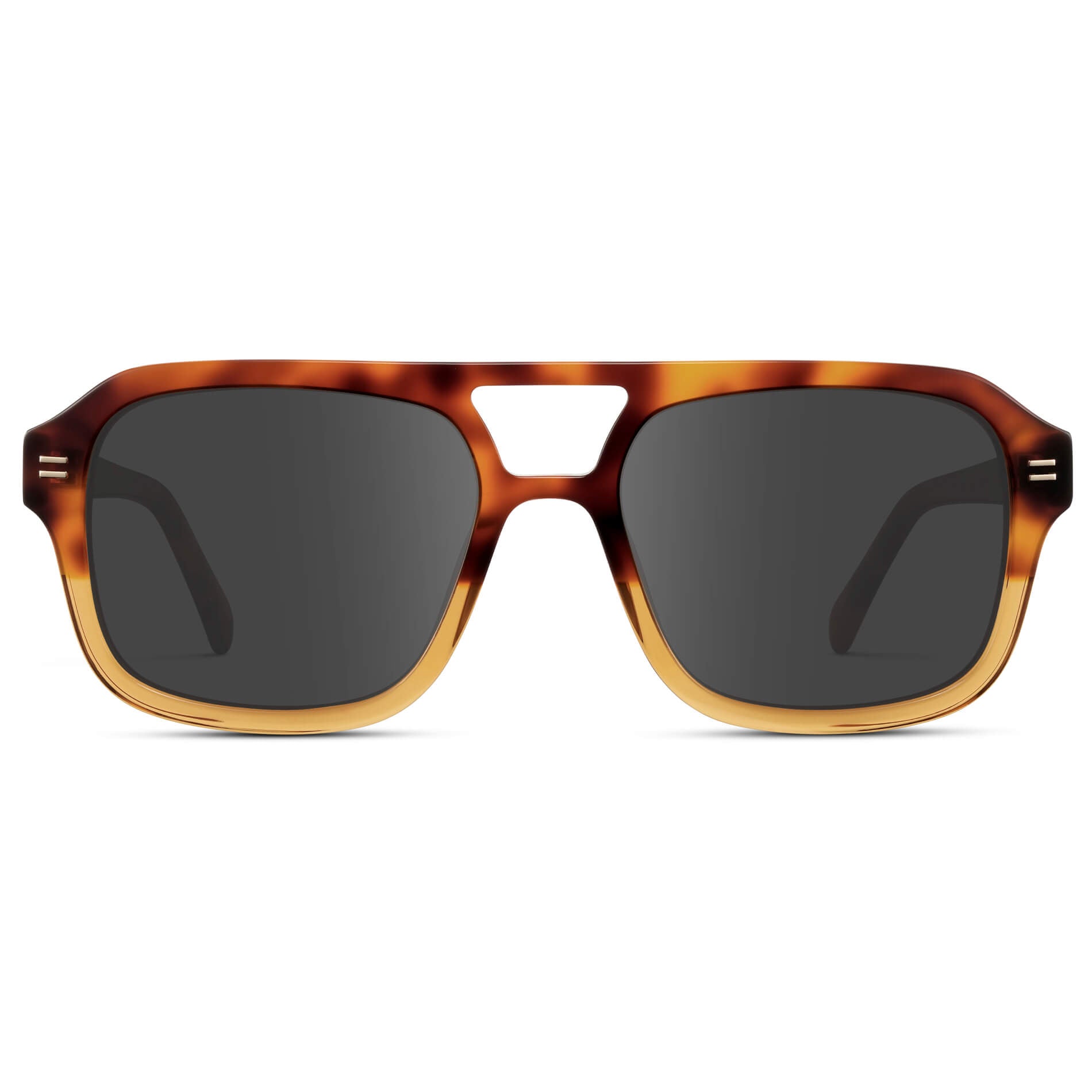 Sunset Tortoise / Grey || Oversized Square Prescription Sunglasses
