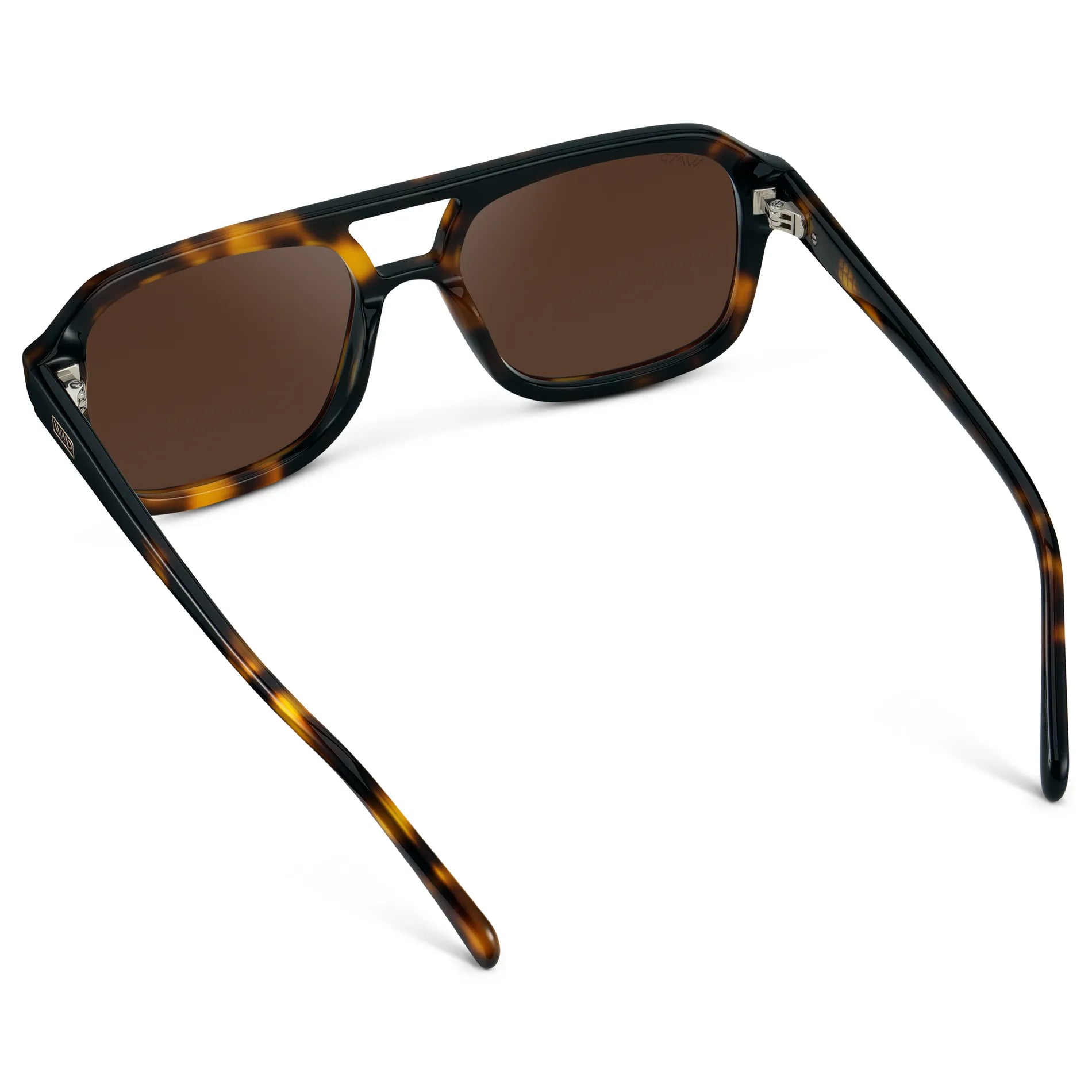 Brown Tortoise / Dark Brown Lens || Women's Oversized Square Aviator Sunglasses in Brown Tortoise with Dark Brown Lenses on a white background