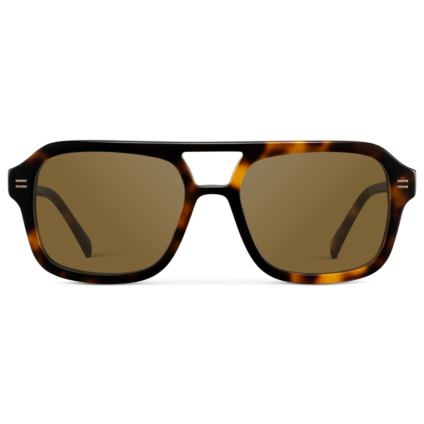 Brown Tortoise / Amber || Women's Oversized Square Prescription Sunglasses with Brown Tortoise Frame and Brown Lenses on a white background
