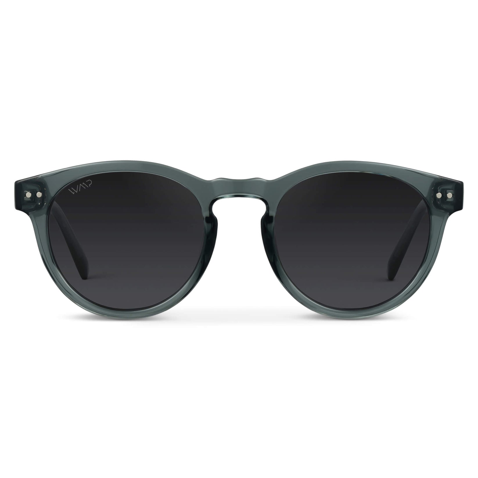 Tate Crystal Blue Round Polarized Sunglasses main image 1