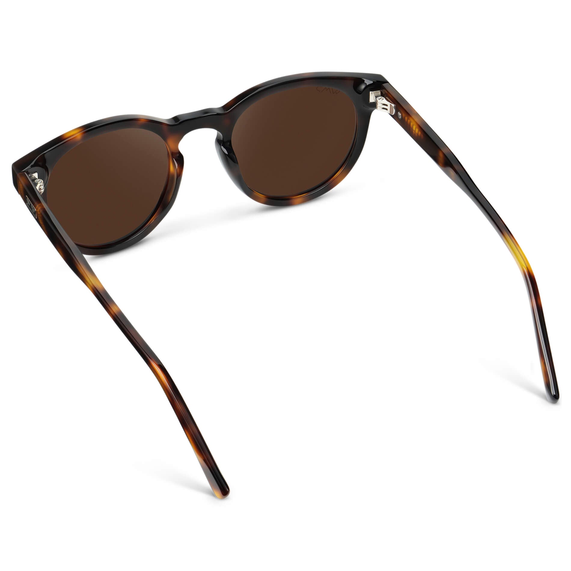 Brown Tortoise / Dark Brown Lens || Brown Tortoise Round Acetate Frame Sunglasses with Dark Brown Polarized Lenses